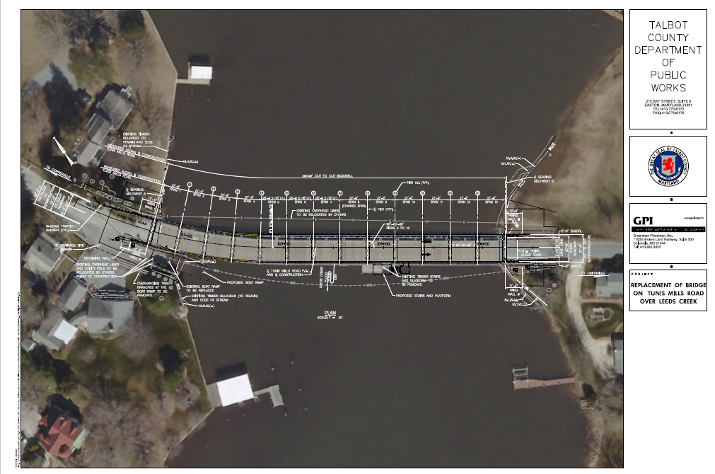 Aerial View of Leeds Creek Bridge Design